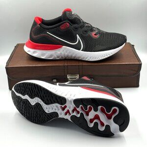 Nike Renew Run Black White University Red